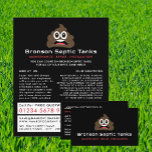 Kack Emoji, Septic Company, septische Ingenieur Ad Flyer<br><div class="desc">Kack Emoji,  Septic Company,  SEPI Engineer Advertising Flyer durch den Business Card Store.</div>