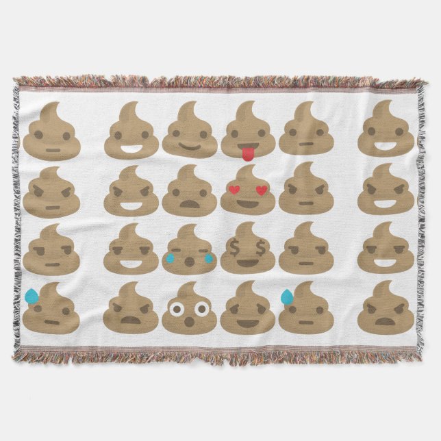 kack Emoji werfen Decke (Vorderseite)