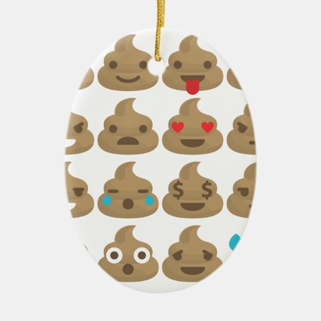 kack Emojis Keramik Ornament (Vorne)