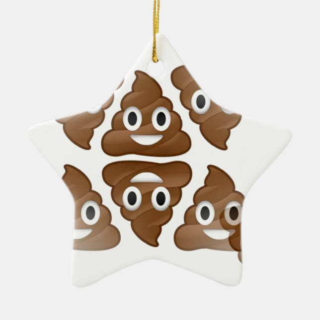 kack Emojis Keramik Ornament (Vorne)
