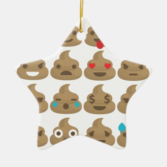 kack Emojis Keramikornament (Vorne)