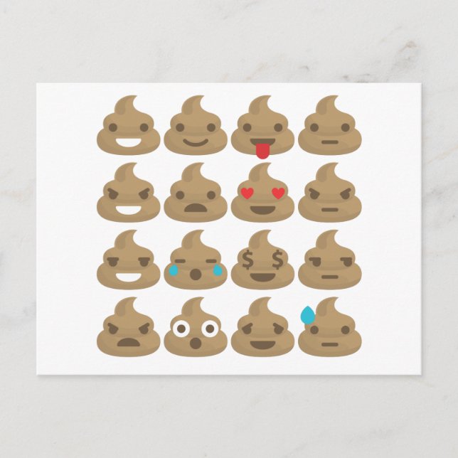 kack Emojis Postkarte (Vorderseite)