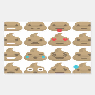 kack Emojis Rechteckiger Aufkleber