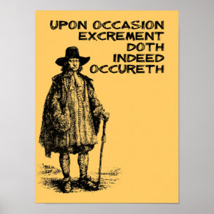 Kack Happens Funny Poster Sign