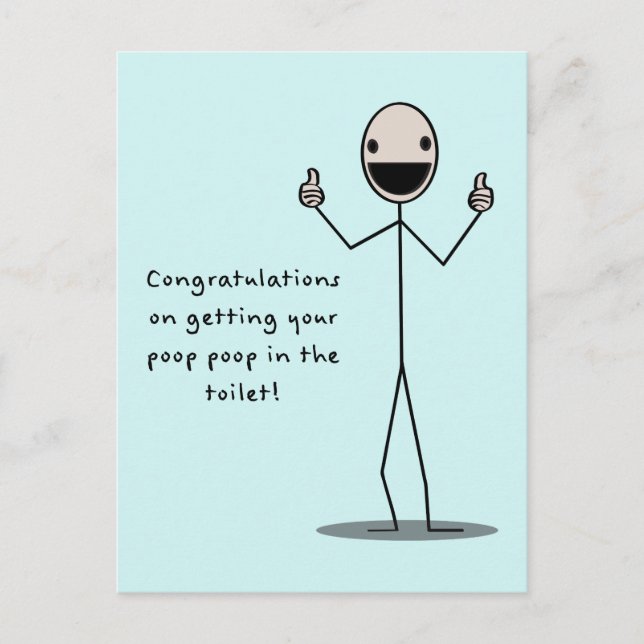 Kack in der Toilette Postkarte (Vorderseite)