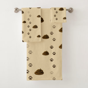 Kack & Paw druckt Niedliche Messy Pets Animal Love Badhandtuch Set