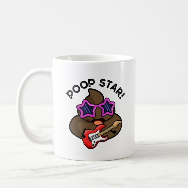 Kack Star Funny Pop Star Pun Kaffeetasse (Links)