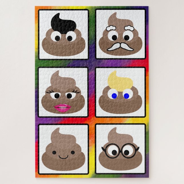 Kack viele Gesichter Rainbow Background (Vertikal)