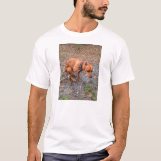 Kacken Hündchen-des minimalen Button-T-Shirts T-Shirt