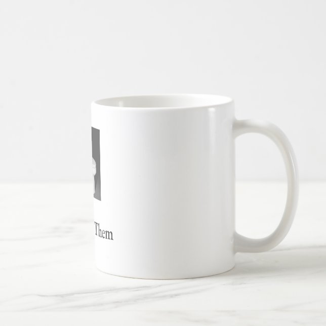 "Kacken Sie auf ihnen" Toiletten-Tasse Kaffeetasse (Rechts)