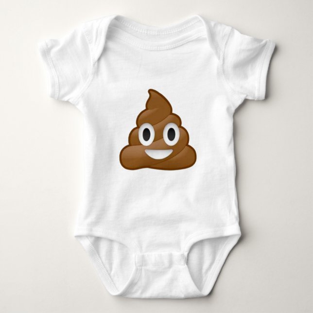 Kacken Sie emoji Baby Strampler (Vorderseite)