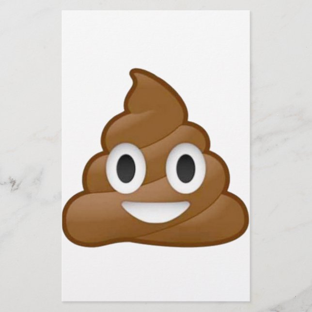 Kacken Sie emoji Briefpapier (Vorderseite)