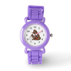 Kacken Sie Emoji Friedenszeichen-Hände Armbanduhr