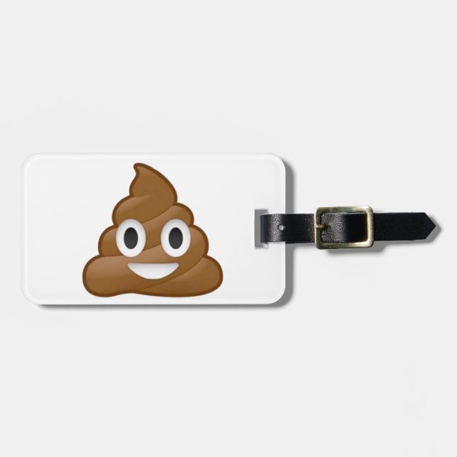 Kacken Sie emoji Gepäckanhänger (Vorderseite horizontal)