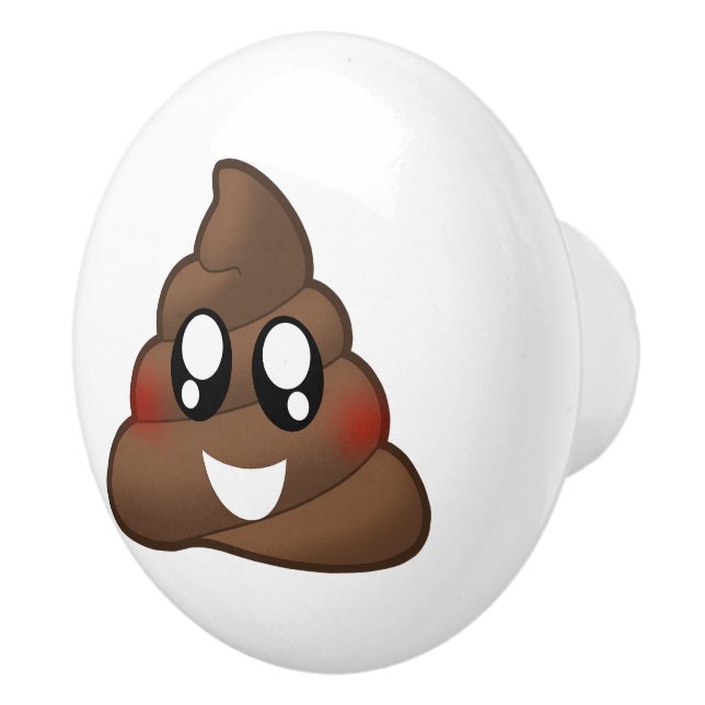 Kacken Sie Emoji Keramikknauf (Rechts)
