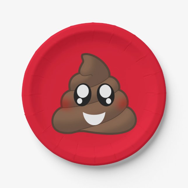 Kacken Sie Emoji Pappteller (Vorderseite)