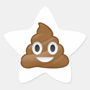Kacken Sie emoji Stern-Aufkleber