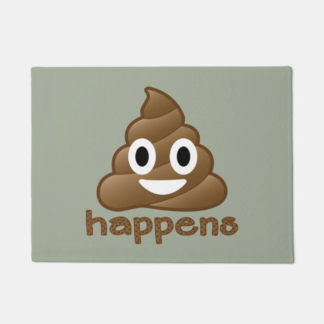 Kacken Sie geschieht Emoji Fußmatte (Vorderseite)