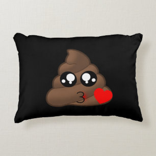 Kacken Sie Herz-Liebe Emoji Zierkissen