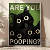 KACKST DU? Schwarze Katzen Lustiges Badezimmer