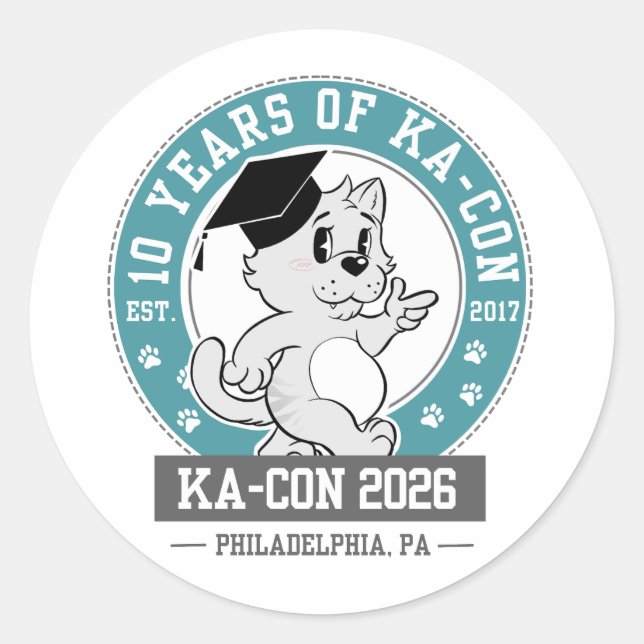 KACON 2026 Logo-Aufkleber Runder Aufkleber (Vorderseite)