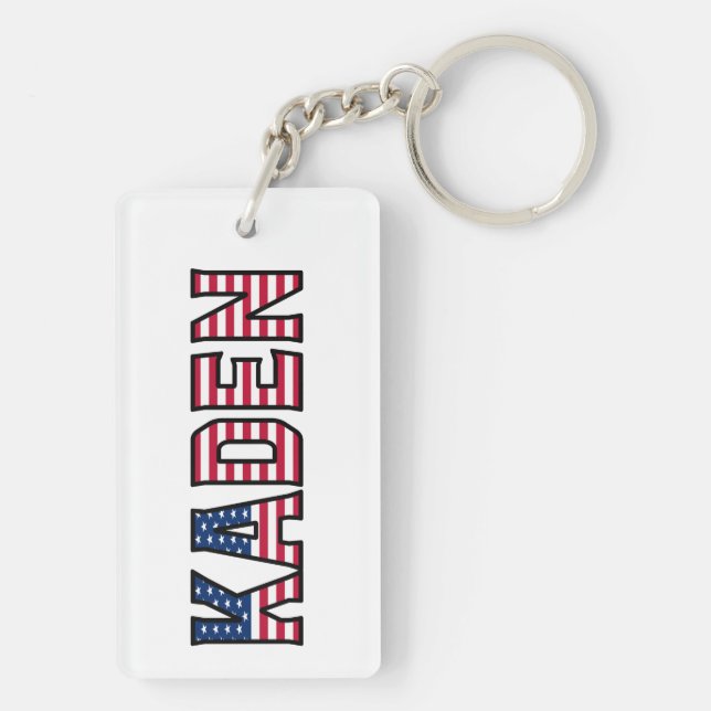 Kaden Name Vorname USA Flagge Anhänger Schlüssel (Dos)