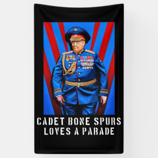 Kadett-Knochen-Sporne - Trumpf-Karikatur Banner