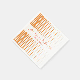Kadmium Orange Polka Dot Modern Weiß Serviette