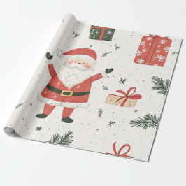 Kadopapier kerst santa geschenkpapier