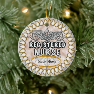 Kaduceus Registered Nurse Keramik Ornament