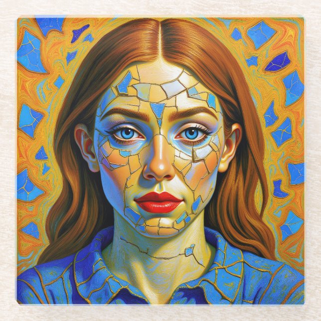 “Kaela” - Pattern of a Past Glasuntersetzer (Vorderseite)