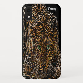 Käetahs-Wildkatze im Waldholzeffekt Case-Mate iPhone Hülle