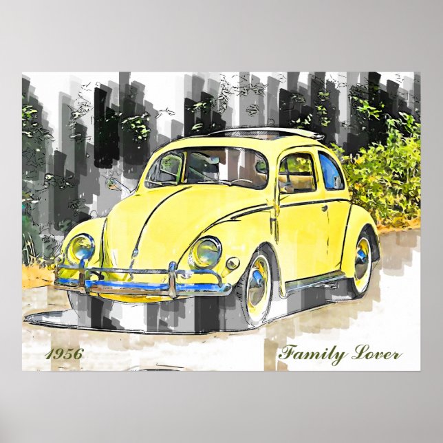 Käfer 1956 Familie Lover Poster (Vorne)