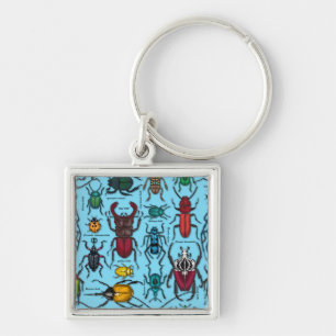 Käfer auf blau schlüsselanhänger