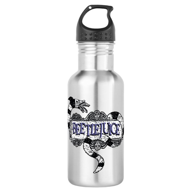 Käfer | Auf dem Beetlesaflogo eingepackter Sandwur Edelstahlflasche (Vorderseite)