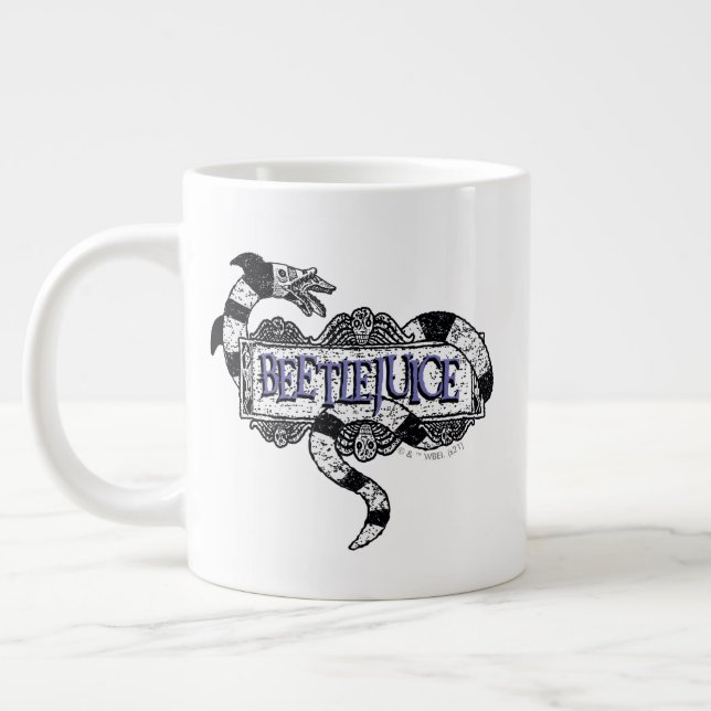 Käfer | Auf dem Beetlesaflogo eingepackter Sandwur Jumbo-Tasse (Links)