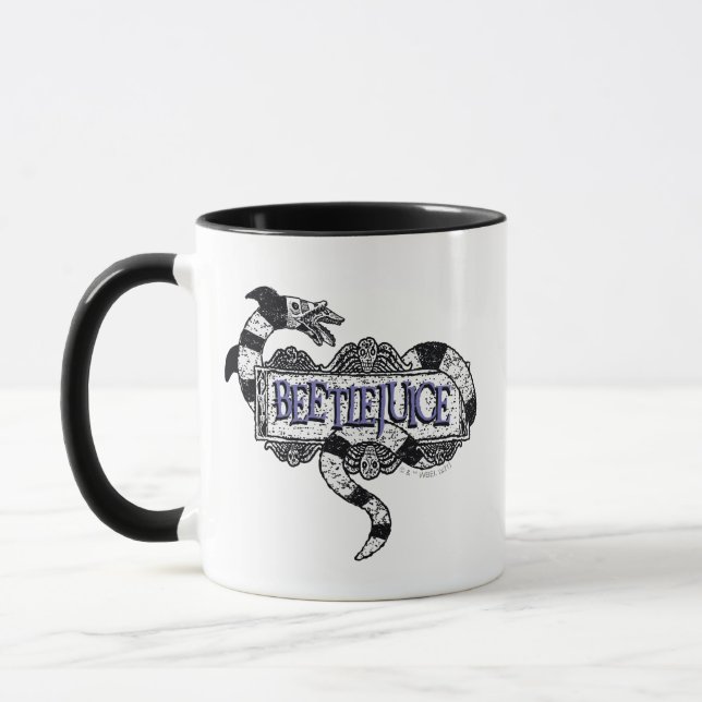 Käfer | Auf dem Beetlesaflogo eingepackter Sandwur Tasse (Links)