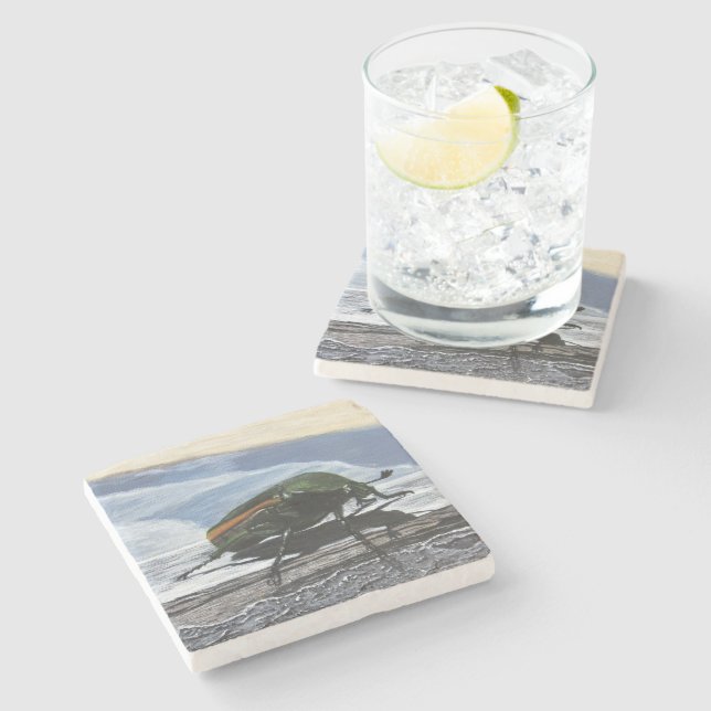 Käfer auf dem Untersetzer Pier Stone (Seitenansicht)