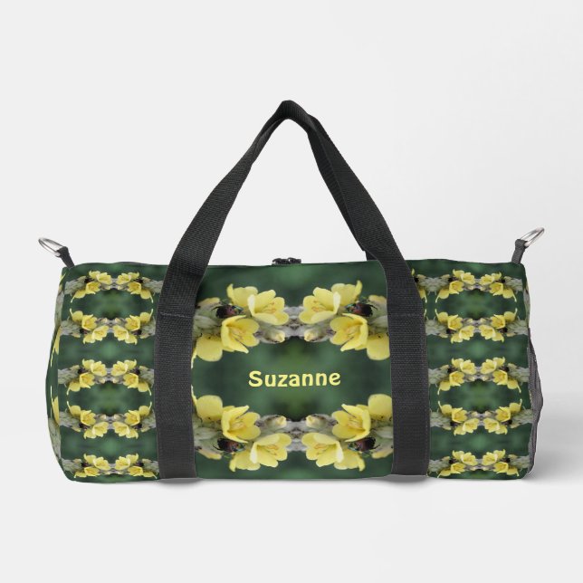 Käfer auf Mullein Blume Abstrakt Personalisiert Duffle Bag (Vorderseite)