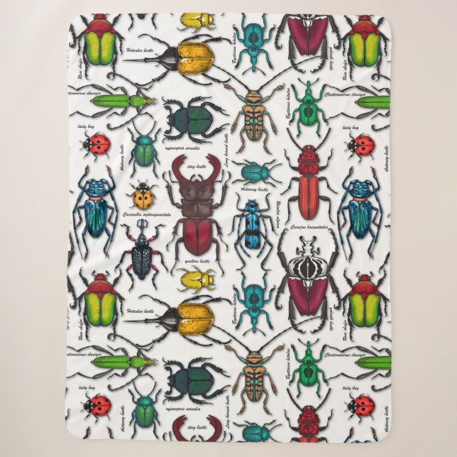 Käfer auf weiß sherpadecke (Vorderseite)
