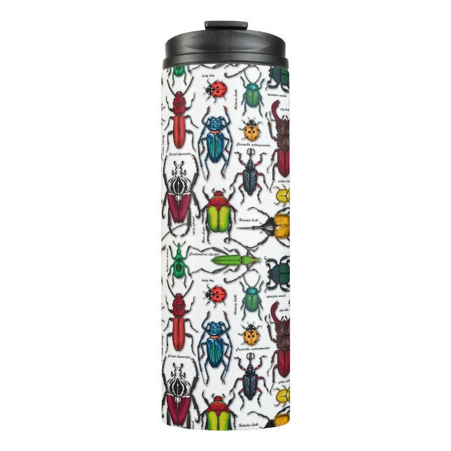 Käfer auf weiß thermosbecher (Vorderseite)