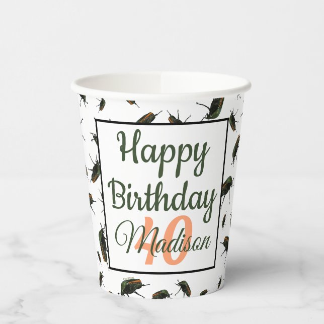 Käfer-Buchenpapierkups Pappbecher (Links)