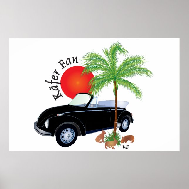 Käfer Cabriolet 1972 Poster (Vorne)