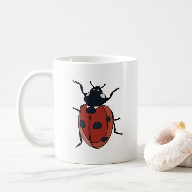 Käfer Insect Ladybug Käfer Kaffeetasse (Mit Donut)