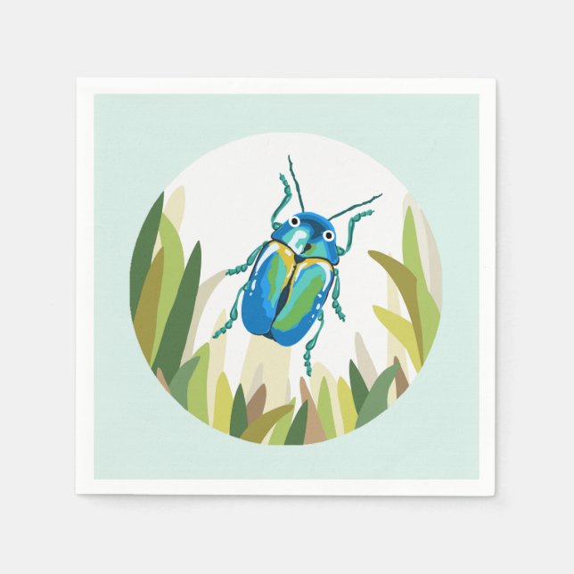 Käfer-Insekten Papier Napkin Outdoor Party Serviette (Vorderseite)