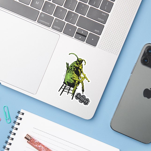 Käfer | Käfer im Vorsitz Aufkleber (Laptop mit iPhone)
