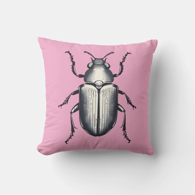 Käfer mit Initialen Kissen (Vorderseite)