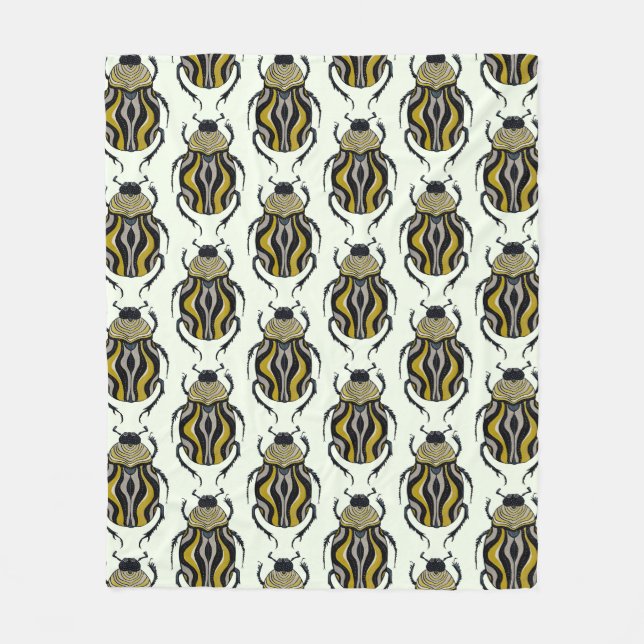 Käfer-Muster-Insekt-Lover Fleecedecke (Vorderseite)