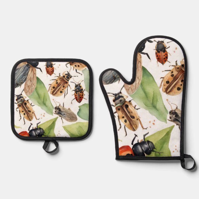 Käfer Ofenhandschuh & Topflappen-Set (Vorderseite)
