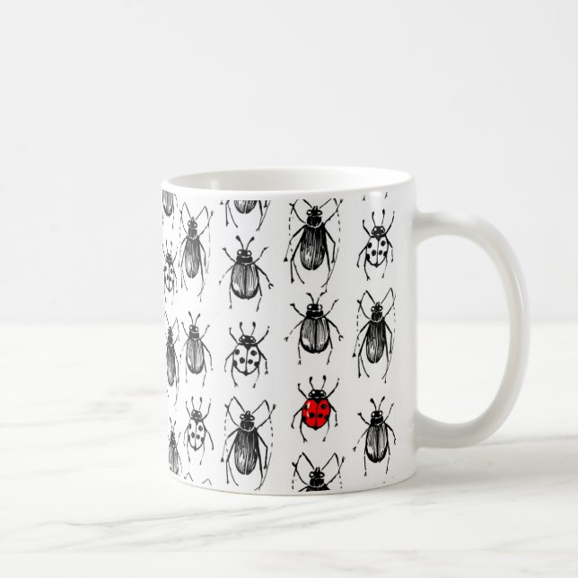 Käfer und Ladybug Kaffeetasse (Rechts)